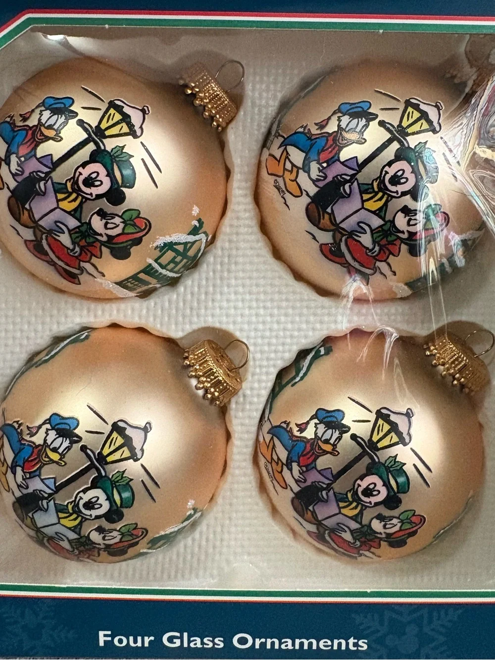 Mickey Unlimited Christmas by Krebs Mickey’s Christmas Carol Glass Ornament Set
